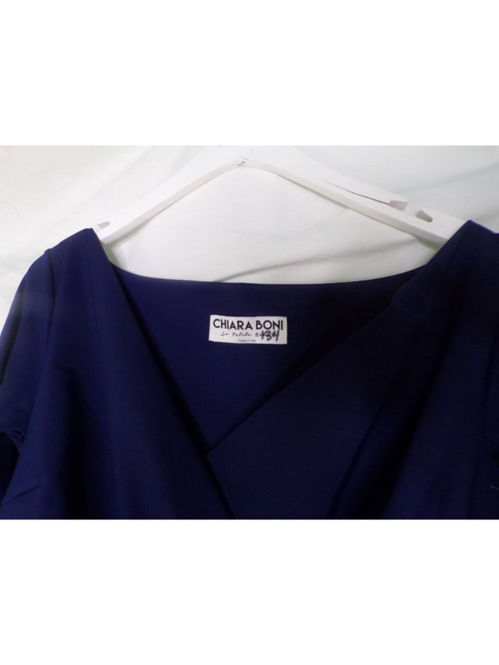 🆕CHIARA BONI Onori Sequin Applique Midi Dress 6 Navy Blue - Picture 11 of 13